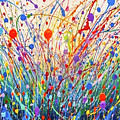 Abstract Jackson Pollock Interpretation Meadow Flowers